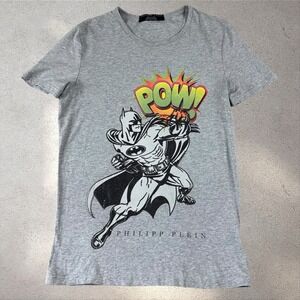 PHILIPP‎ PLEIN Batman Superhero Comic Print Textured T Shirt Sz M
